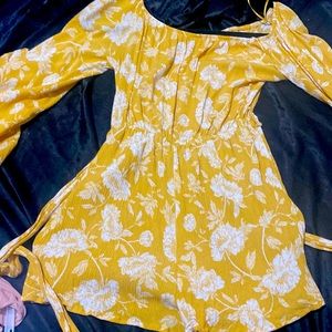 Yellow flower romper